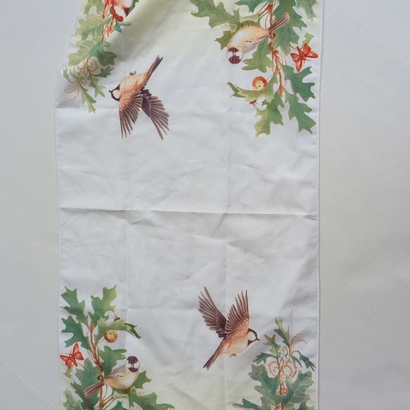 Vintage E. Golz Rush Bird Rectangular Scarf Yellow White - Picture 8 of 12